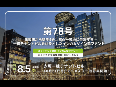 利回り不動産78号ファンド（赤坂一棟テナントビル）